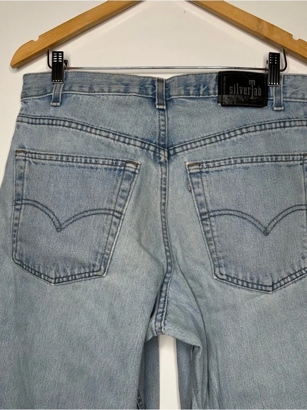 Levi’s Vintage SilverTab Baggy Jeans Y2K 90’s Made in USA Light Wash 34x32